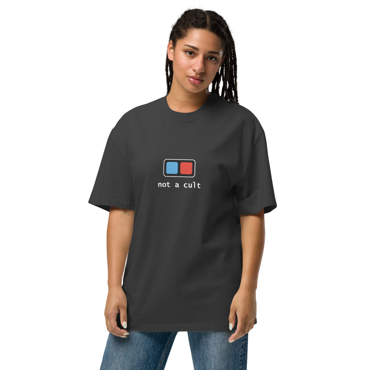 NOT A CULT - Oversized Tee Black