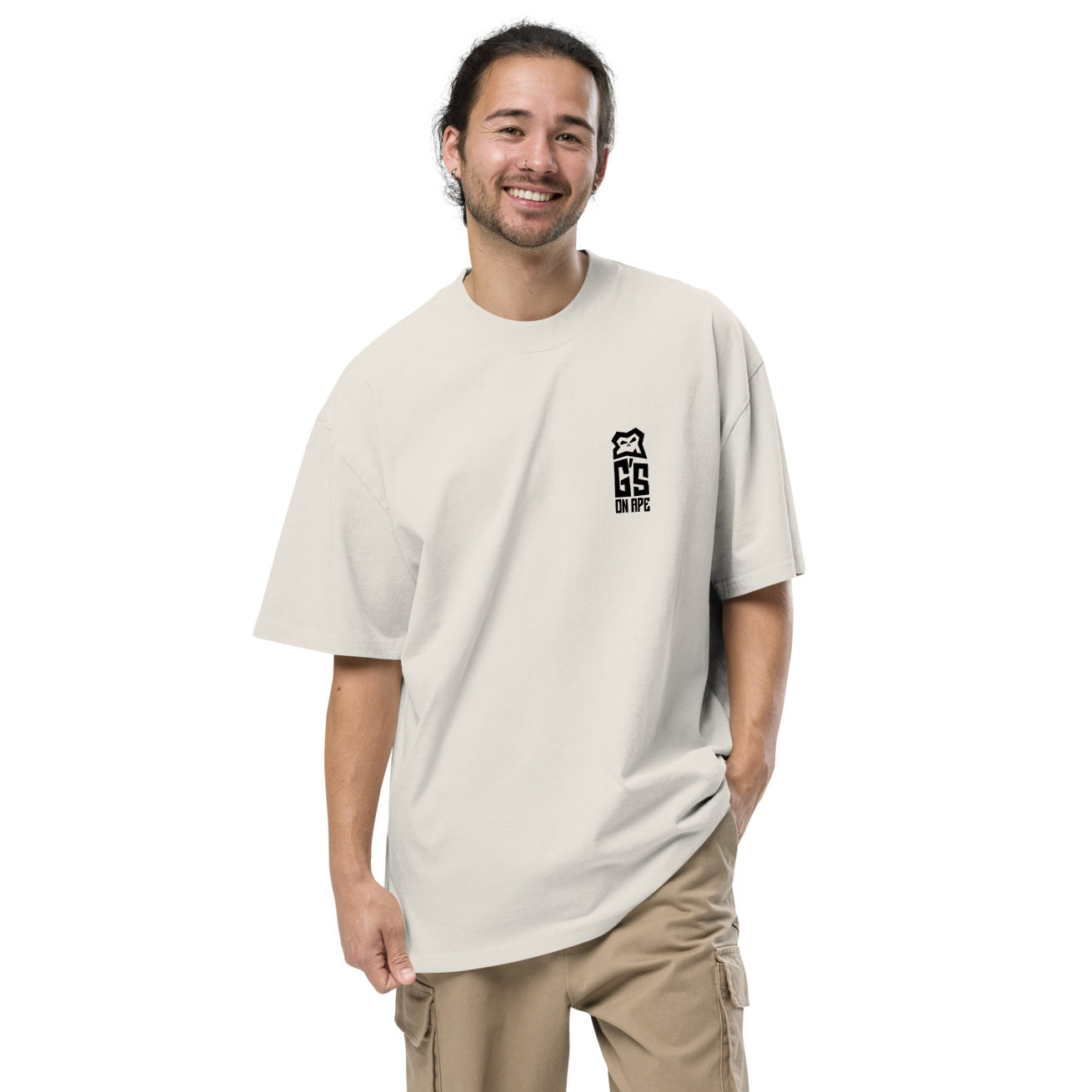 Geez On Ape - Oversized Tee Bone
